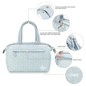 Borsa fasciatoio tote con chiusura a cerniera, <span class=keywords><strong>due</strong></span> tracolle <span class=keywords><strong>per</strong></span> uso quotidiano, da viaggio, da portare a spalla, tracolla regolabile, clip <span class=keywords><strong>per</strong></span> passeggino, borsa da ospedale - Product Image 2