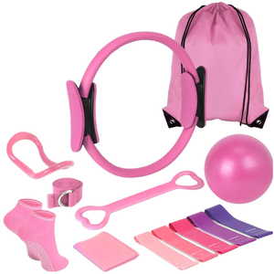 Set de 13 Accesorios de Pilates y Yoga, Incluye Pelota, Cinturón de Estiramiento, Set de Fitness, Accesorios de Yoga y Pilates - Product Image 1