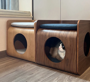 Casa para gatos moderna personalizable multicapa hecha de madera sostenible Muebles para mascotas de moda Jaulas ecológicas para amigos peludos - Product Image 2