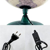 Globe terrestre lumineux en plastique de 25 cm/10 pouces avec LED, support en PVC ABS vert, globe éducatif de bureau pour enfants, décoration de la maison et du bureau