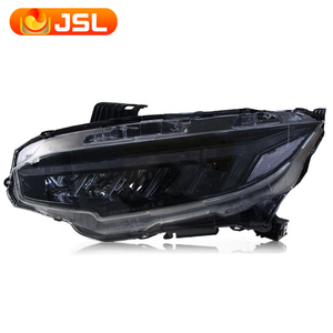 Feux avant JSL Styling pour <span class=keywords><strong>Civic</strong></span> 2015-2020 <span class=keywords><strong>Civic</strong></span> X, feux avant LED, double lentille de projecteur LED, animation DRL, clignotant - Product Image 4