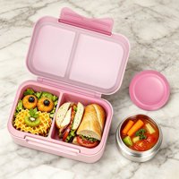Boîte à lunch tendance 2026 pour enfants, produits alimentaires de luxe, plus de 3 compartiments, couvercle en plastique, gadgets intelligents chauffables