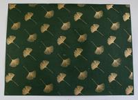 Papier artisanal recyclé 100% sans bois, couleur verte, fait main, anti-rouille, impression dorée, feuilles de papier cadeau