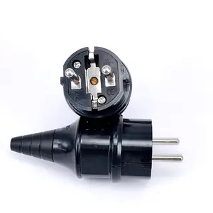 16A male plug IP44 waterproof power plug Germany schuko power plug Industrial or outdoor power supply