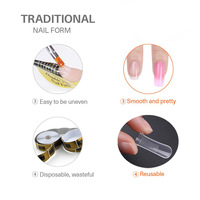 En gros, Moules carrés français pour nail art en plastique acrylique solide, pour extension de gel, couverture complète, réutilisables, pour faux ongles