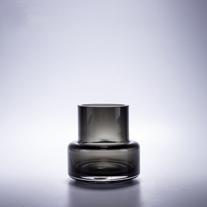 Vintage glass <b>vase</b> amber soot straight bottle model room living room flowers plant hydroponic <b>vase</b> <b>decoration</b> - Product Image 6