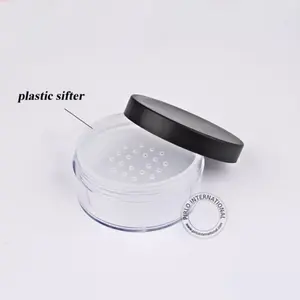 50g Plastik kosmetik glas Kosmetik pulver glas Plastik gläser mit Sichter für Make-up Lidschatten Foundation
