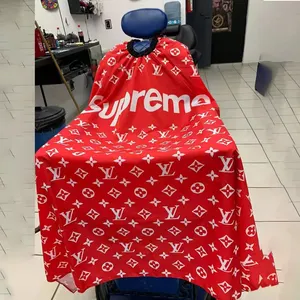 Wholesale customized hairdresser beauty shampoo hairdressing cut cape salon shawl supplies printed cloth apron
