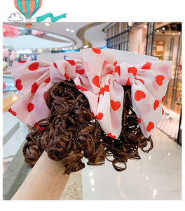Fermaglio per capelli a fiocco per bambine, estensione per capelli da principessa, estensione per coda di cavallo con fermagli, graziosa forcina per capelli, treccia per bambine - Product Image 6