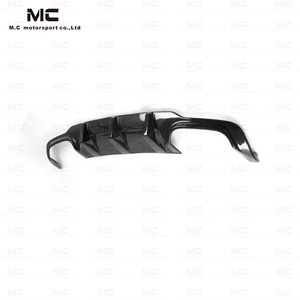 Para Mercedes Benz Clase <span class=keywords><strong>C</strong></span> W204 Difusor de parachoques trasero C63 Estilo <span class=keywords><strong>F</strong></span> Alerón trasero con aletas - Product Image 6