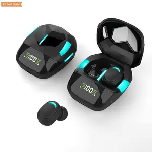 Jumon Bluetooth musique bouchon d'oreille étanche écouteur de jeu diamant suppression de bruit LED affichage G7S écouteurs de jeu sans fil