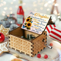 Boîte à musique en bois vintage |   Cadeau idéal pour la Saint-Valentin/Fête des Mères pour votre amoureux, votre ami et votre maman