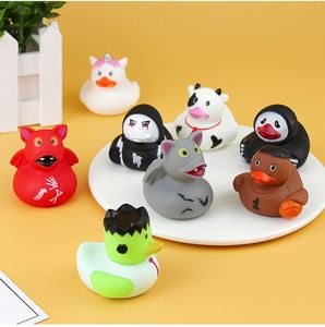 1 Uds. Pato deportivo creativo juguete bebé baño juguetes patos de goma para verano playa piscina actividad patos flotantes bañera juguete para niños pequeños - Product Image 2