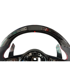 Volante Deportivo de 3 Radios con LED y Fibra de Carbono para <span class=keywords><strong>Mercedes</strong></span>-<span class=keywords><strong>Benz</strong></span> Serie A, C, E, S, G, CLS, CLA, GLE, <span class=keywords><strong>GLS</strong></span>, W166, W117, W218 - Product Image 5