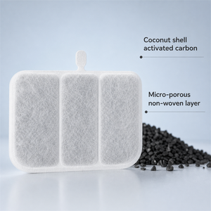 <span class=keywords><strong>Filtre</strong></span> pour fontaine à eau pour animaux de compagnie, charbon actif de coque de noix de coco, coton, cartouche triple couche pour distributeur d'eau pour chat et chien, vente en gros OEM - Product Image 4