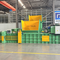 Presse à balles hydraulique pour déchets textiles, conception anti-emmêlement, compacteur pour vieux tissus, presse à balles horizontale pour déchets textiles