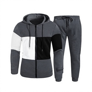 Custom Men's <b>Full</b> <b>Zip</b> <b>Hoodie</b> Tracksuit Cotton Jogger Outfit Private Label OEM Manufacturer - Product Image 1