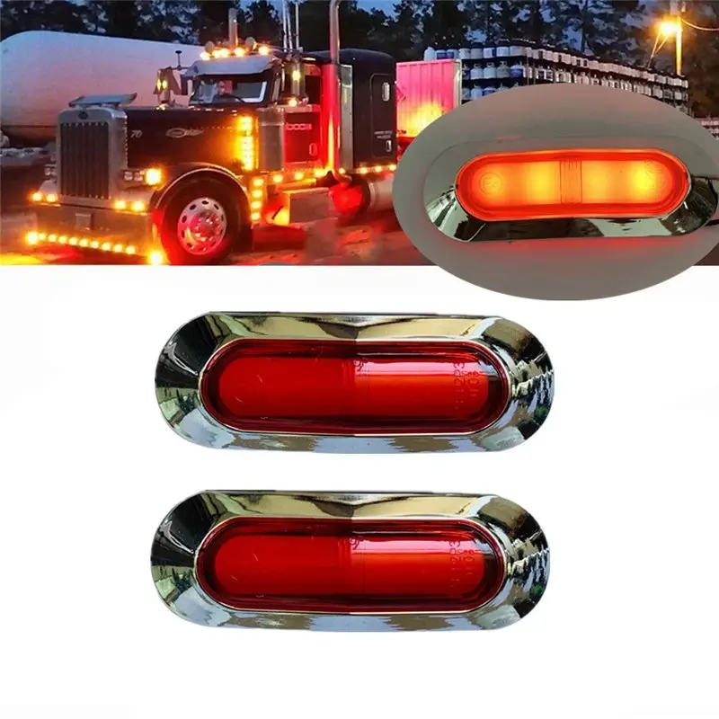 12 24VYellow rosso bianco Ip68 impermeabile auto camion Led lato 163mm * 53mm fanale posteriore compreso quattro perline lampada