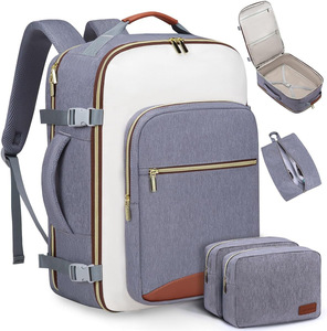 New Multi-functional Waterproof 40L Carry on Travel Bag With 3 Packing <strong>Cubes</strong> Large Travel Laptop <strong>Backpack</strong> for Women &amp; Men - Product Image 3