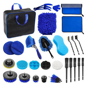 Kit di strumenti per la pulizia dell'autolavaggio da 29 pezzi Kit per la pulizia degli <span class=keywords><strong>interni</strong></span> con dettagli per <span class=keywords><strong>auto</strong></span> Set di pennelli Kit per la pulizia degli <span class=keywords><strong>interni</strong></span> con borsa per il trasporto - Product Image 1