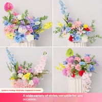 Décoration de chambre nuptiale, fleurs artificielles en soie, banquets de fiançailles, arrangements pour salon, centres de table de mariage, chevet