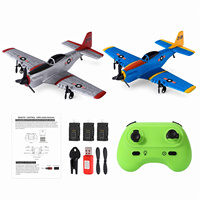 Avion RC P-51 Mustang 2CH en mousse EPP, portée 150m, kit 3 batteries, prêt à la vente au détail