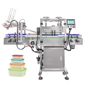 YIMU PM50 Capsuleuse de récipient alimentaire entièrement automatique Bouteille en verre en plastique Bocal peut Presse à pression pneumatique Machine d'alimentation de capsulage