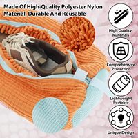 2 sacs de lavage pour chaussures LIFUN en microfibre chenille, portables et réutilisables pour lave-linge et sèche-linge