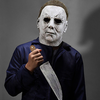 Masque d'Halloween Horrifique Fantôme de Film, Masque en Latex Michael Myers, Mascarade pour Fête d'Halloween, Accessoire de Cosplay