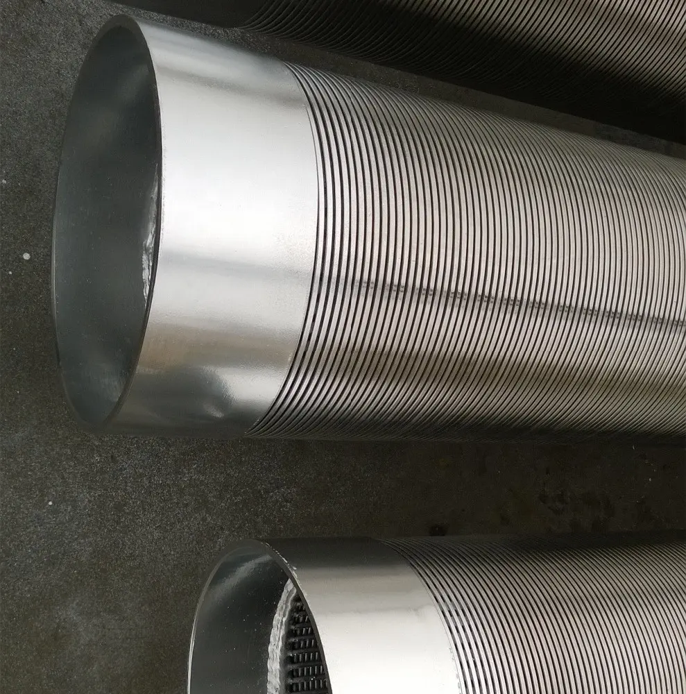 Shallow shaft Stainless steel Johnson screen pipe/drum screen trommel