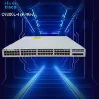 Nuevo y original conmutador Cisco de 48 puertos PoE + 4 X Gigabit SFP enlaces ascendentes nuevo sellado listo para enviar de nuevo en el C9300L-48P-4G-A
