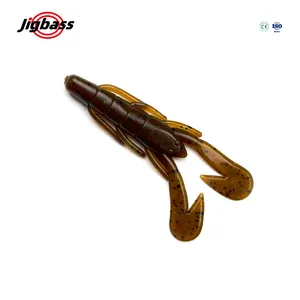 吉巴斯LT2094 90毫米5.5克内德钻机漂流虾巧妙地振动长尾蠕虫人造g鲈鱼钓鱼软塑料诱饵