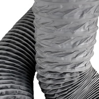 Tuyau de ventilation HVAC flexible renforcé en fibre de nylon gris 25mm-400mm 10m, style industriel chinois, pièces hospitalières LKESS LKE00409