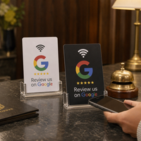 Cartes de visite NFC à puce NTAG215, étanches, pour contrôle d'accès, avec code QR, pour les réseaux sociaux Facebook, TikTok, Google Review