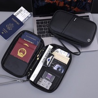 Porte-passeport anti-RFID pour hommes et femmes, étui étanche pour documents de voyage, pochette antivol pour cartes de crédit