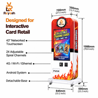 Mesin Penjual Kartu Pintar Layar Sentuh 43 Inci Pembaca Kartu Kredit 24 Saluran Manajemen Cloud dan Pencahayaan LED