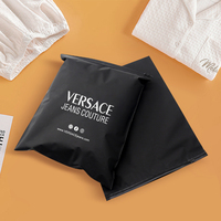 Sacs en plastique noir à fermeture éclair, sacs en plastique à fermeture éclair, emballage pour vêtements, t-shirts, produits de vente