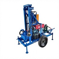 Foreuse hydraulique pour puits d'eau, profondeur maximale 150 m, avec moteur de pompe 220 V, équipement de forage minier