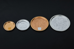 Anpassbares Logo Gold Silber Runds ch reiben Easy Peel-Off Metall deckel Einweg-umwelt freundlicher Aluminium deckel für Dosen Easy Open End - Product Image 5