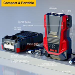 Compresseur d'air <span class=keywords><strong>électrique</strong></span> multifonction gonfleurs de pneus de voiture <span class=keywords><strong>gonfleur</strong></span> de pneus acdc numérique/DC <span class=keywords><strong>12V</strong></span> AC 110V pompe à air portable pour pneus - Product Image 2