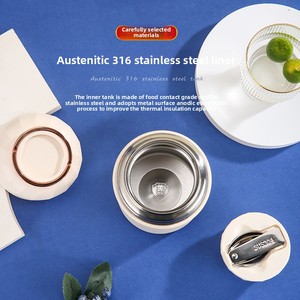 Boîte à lunch <span class=keywords><strong>isotherme</strong></span> en acier inoxydable, Mug de cuisson lente, <span class=keywords><strong>Bouteille</strong></span> thermique, Isolation thermique 6-12 heures, Design moderne et minimaliste, Logo personnalisé - Product Image 4