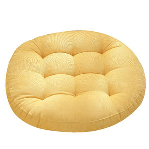 Coussin de siège rond en velours côtelé, couleur unie, soutien fessier, pour chaise de salon, coussin de sol de bureau, usage étudiant - Product Image 1