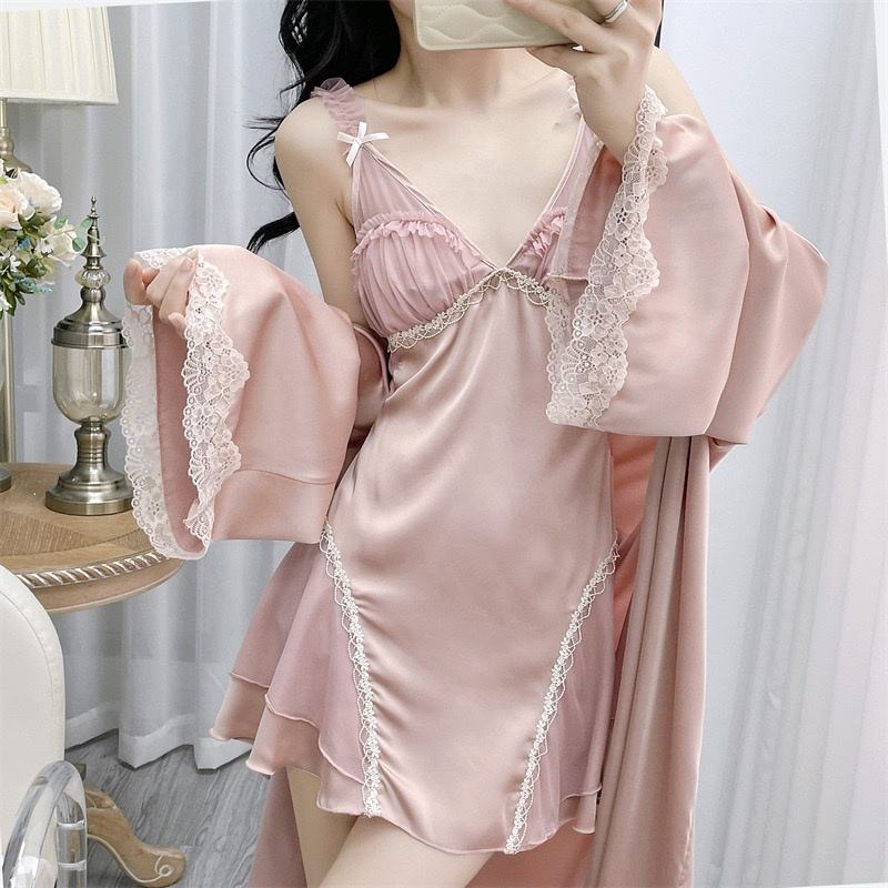 Transparent Satin Pj Sale Transparent Nightgown Women's Sexy Robe