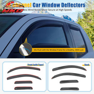 Viseras para Ventanas Laterales de Toyota Tundra Doble Cabina 07-21, Acrílicas, Protección Contra la Lluvia - Product Image 2