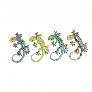 Decoración de Pared de Resina Creativa Moderna Hecha a Mano por Gecko Craft, Figuras de Animales Personalizadas, Adorno de Pared de Lagarto de Moda para el Hogar - Product Image 1