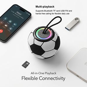 Custom Logo Football Soccer Ball RGB <b>Light</b> TF FM Promotional Gift Wireless Bt Portable <b>Bluetooths</b> <b>Speaker</b> - Product Image 6