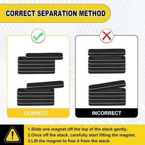 Chất lượng cao nhiệm vụ nặng nề không thấm nước dropshipping Đen <span class=keywords><strong>Epoxy</strong></span> tráng khối N52 Nam châm Neodymium - Product Image 4