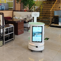Robot publicitaire grand écran, Robot de livraison de nourriture intelligent, Robot d'hôtel, Robot de service