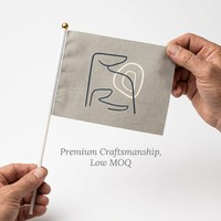 Drapeaux miniatures personnalisés pour la grande ouverture, avec bâtonnet en plastique léger, impression recto simple, directement de l'usine