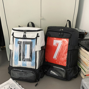 Sac à dos de sport personnalisé en tissu Oxford, pour le football, le basketball, les voyages, imperméable, 30-40L, design minimaliste durable et tendance - Product Image 1